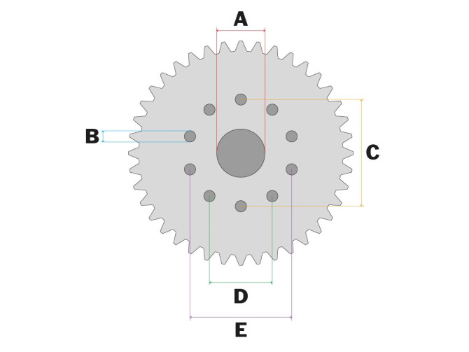 Rear sprocket Puch Monza 4L 40 teeth Esjot A-quality product